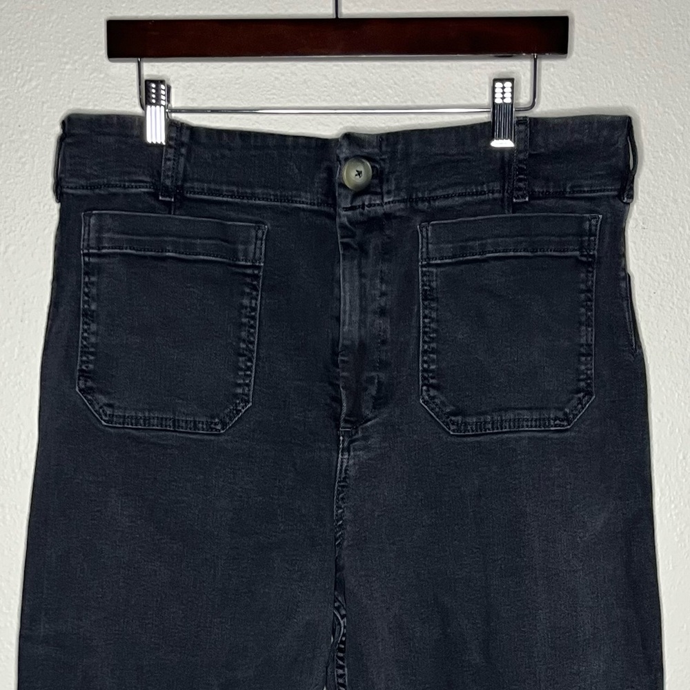 Anthropologie Maeve The Colette High Rise Crop Wide Leg Jeans Patch Pocket - Picture 6 of 10